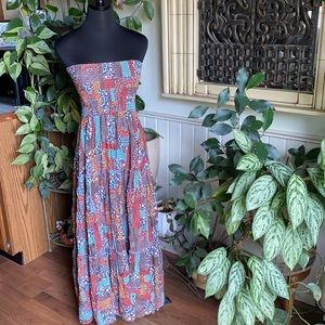 ✨NEW LIST✨Strapless Smocked Top Tiered Maxi Dress